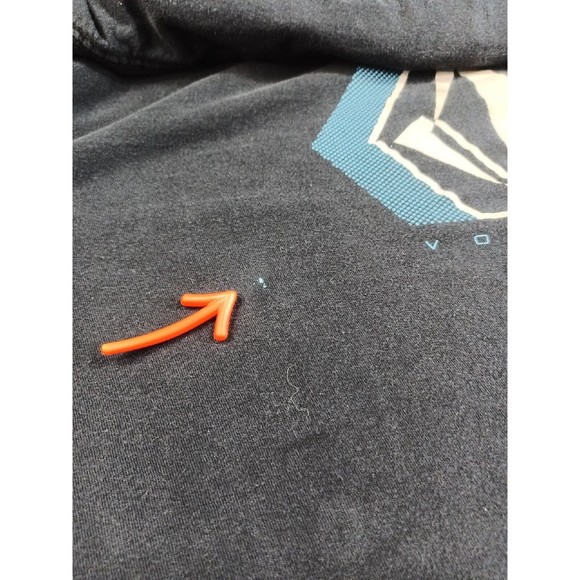 Volcom Black Short Sleeve Graphic Tee Logo Shirt Men's Large Imperfect - Picture 6 of 9